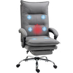 B¨¹rostuhl mit Massagefunktion, Heizfunktion, Fernbedienung, ausfahrbare Fu?st¨¹tze, neigbar, grau
