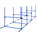 Agility Set Hunde 4-teiliges höhenverstellbar Agility-Ausrüstung Sprungstangen-Set Steckhürdenset mit 4 Hürden Tragetasche Koordinationstraining Sprungstangen-Set für Spiele Training