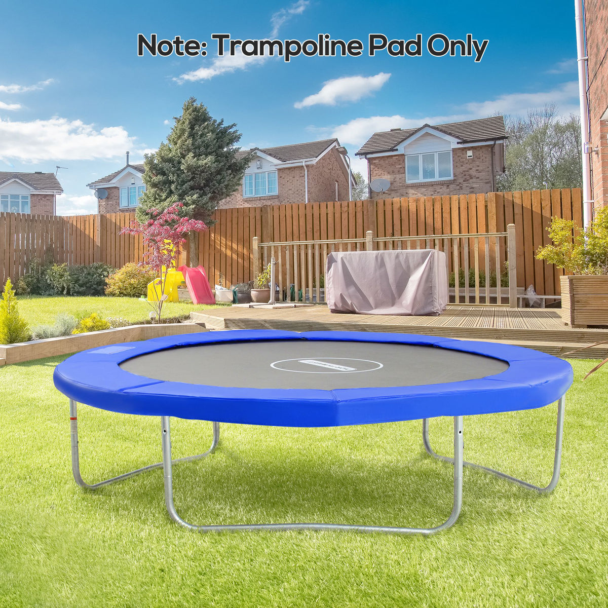 8ft Trampoline Pad, Φ244cm Trampoline Accessories Surround Pad Thick Foam Pads Padding Replacement Spare, Blue