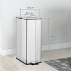 M¨¹lleimer 20L, Soft-Close-Deckel, Deodorant-Fach, Fingerabdrucksicher, Edelstahl, Silber