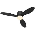 Deckenventilator mit Lampe und Fernbedienung, 3 Lichtfarben, 6 Geschwindigkeiten, Einstellbare Helligkeit, Schwarz