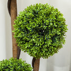 Decorative Artificial Trees Boxwood Ball Topiary Trees Set of 2 in Pot, Fake Plants for Home Indoor Outdoor Decor