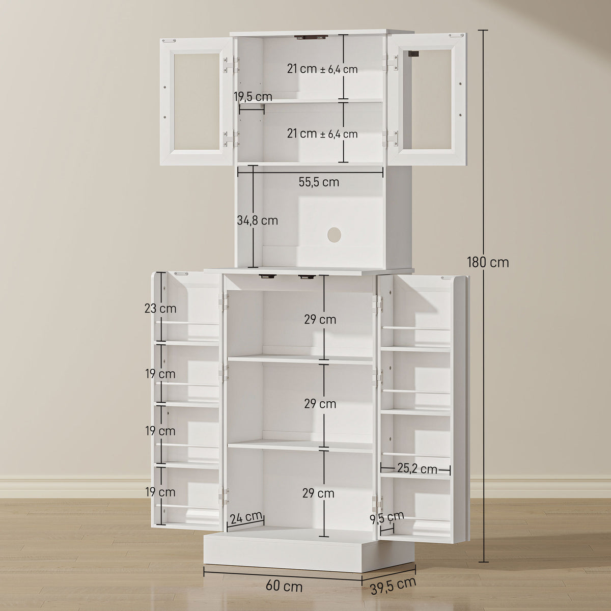 K¨¹chenschrank, verstellbares Regal, Arbeitsplatte, Acrylt¨¹ren, Kabelloch, f¨¹r Wohnzimmer, K¨¹che, Esszimmer, MDF, Wei?