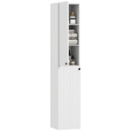 Wandmontierter Badezimmerschrank, lackierte Oberfl?che, 6 Regale, MDF, Wei?