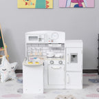 Spielküche, 14-tlg. Zubehör, elektr. Wasserspender, 86 x 64 x 84,5 cm, Weiß