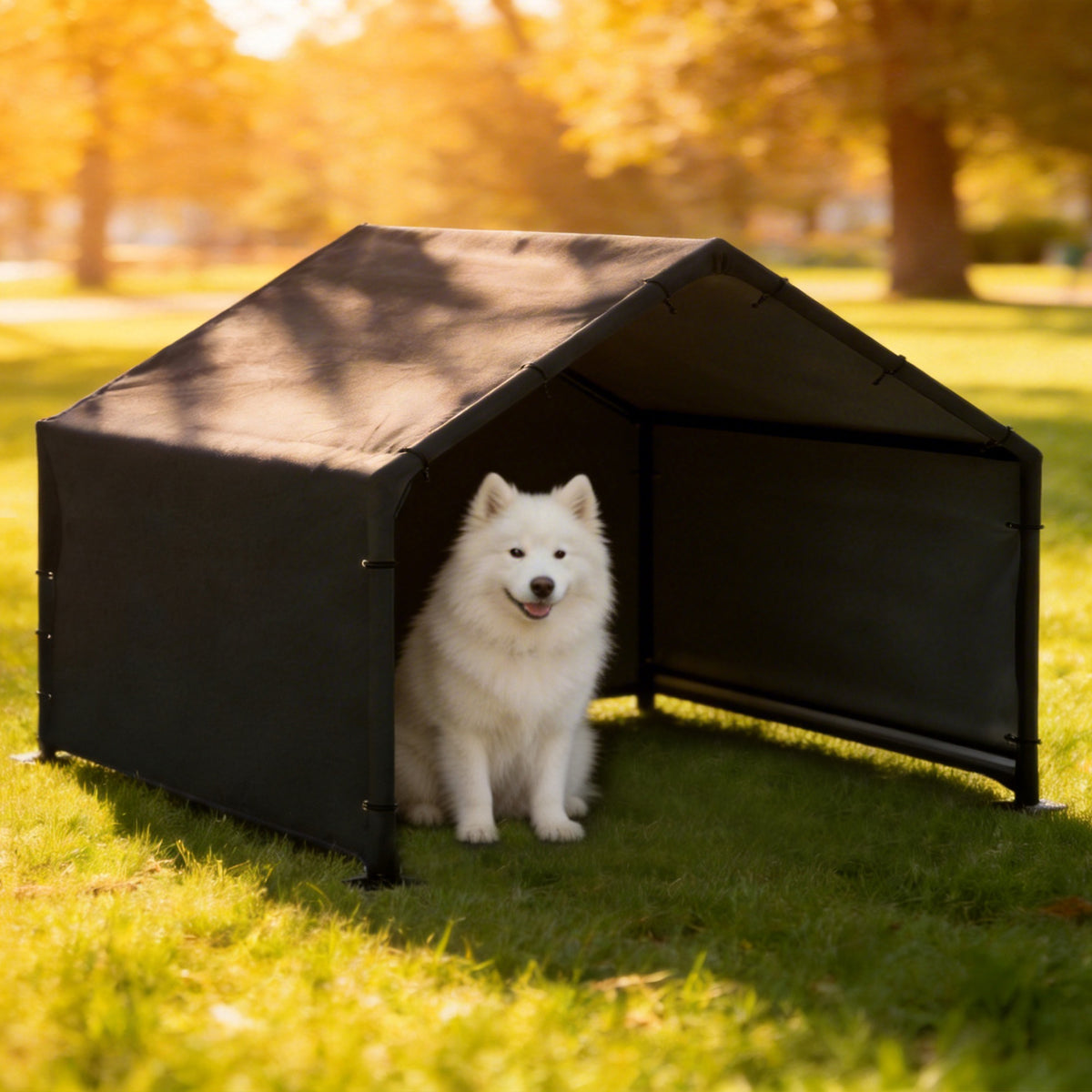 Dog Shade Shelter Outdoor, Dog House Outside with Canopy, Pet Tent for Small Medium Large Breeds