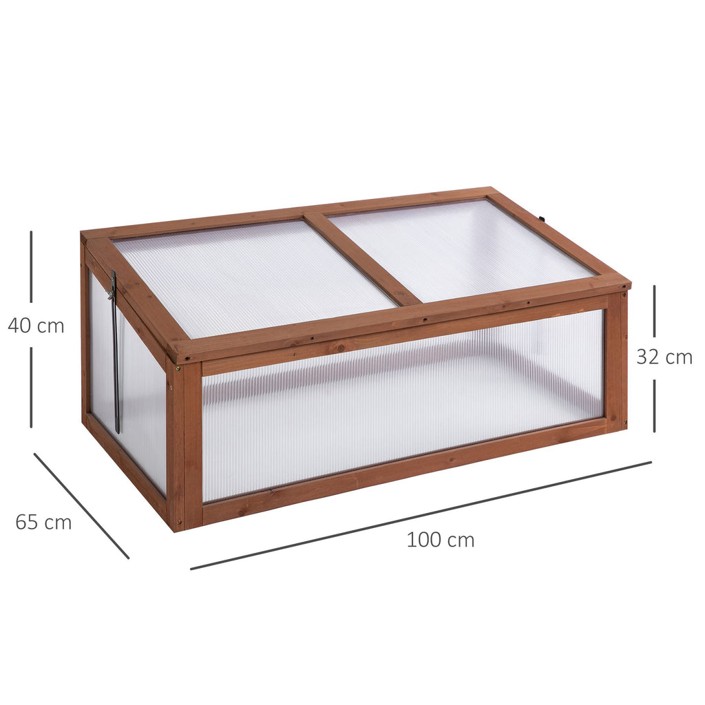 Mini-Gewächshaus, Kleines Gewächshaus für den Garten, mit PC-Platten, Gute Lichtdurchlässigkeit, 100L x 65B x 40H cm