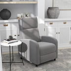 Relaxsessel Fernsehsessel, ausklappbare Fußstütze, neigbar bis zu 160°, 64 x 86 x 102 cm, Grau