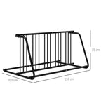 Bike Stand, Double-sided Bike Rack Floor Stand for 6 Bicycles, Kids/Mountain/Road Bikes Garage Indoor Outdoor Use