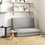 2-in-1 faltbarer Relaxsessel, G?stematratze, teilbar, 120 cm breit, Hellgrau
