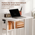 63 cm Drop Leaf Writing Work Desk - White