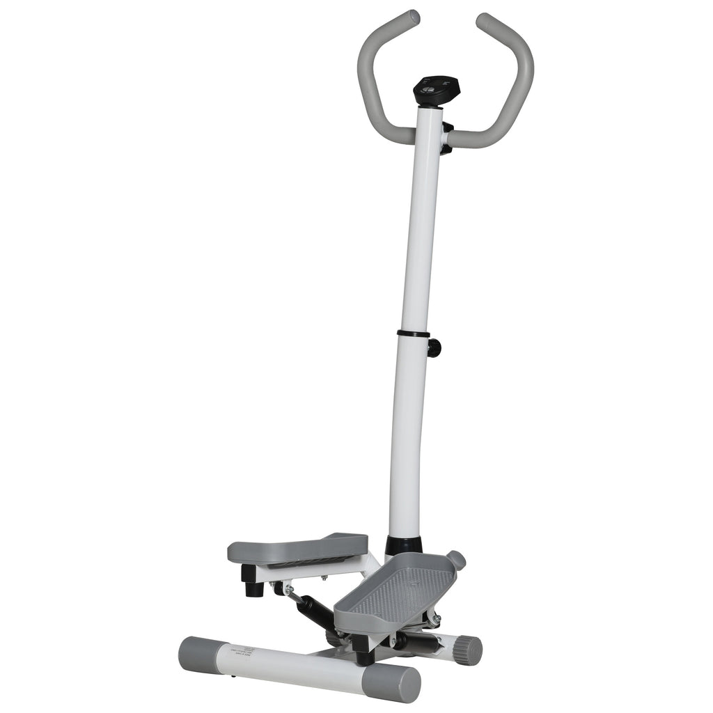 Stepper Heimtrainer f¨¹r Zuhause mit LCD-Bildschirm einstellbare Geschwindigkeit Metall ABS 55 x 53 x 118-128 cm