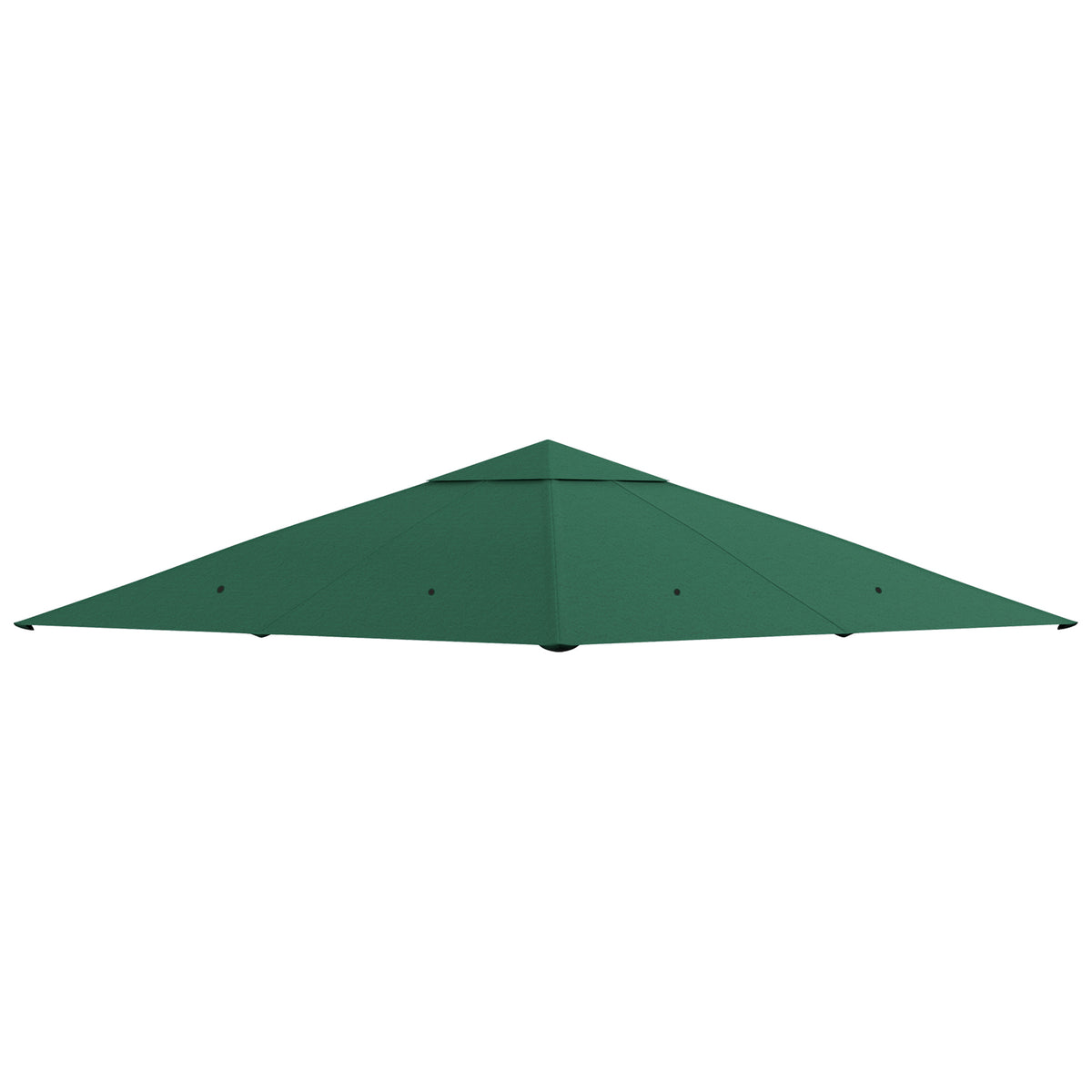 Ersatzdach für Gartenpavillon, 8 Wasserabflusslöcher, einfache Montage, Polyester, grün, 2,98 x 2,98 m