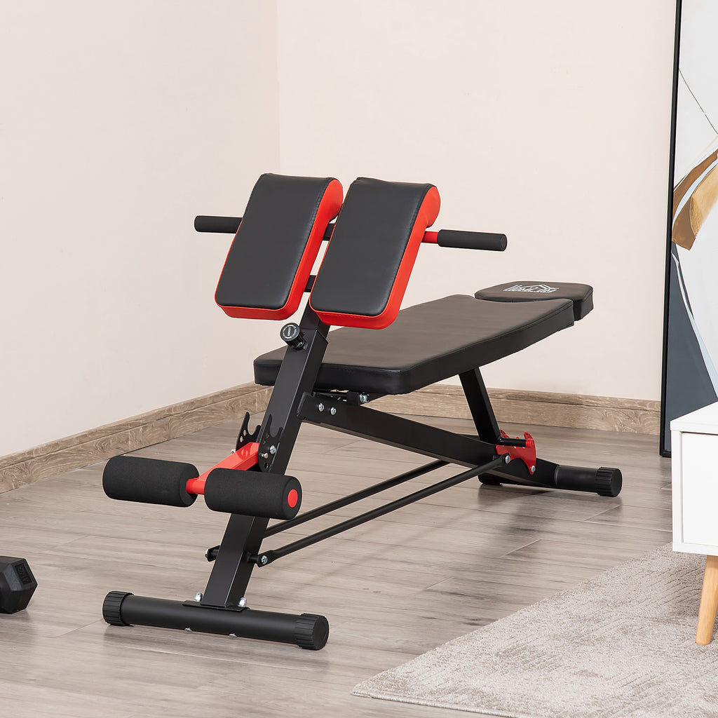 Dumbbell Weight Bench, 7-Level Adjustable Hyper Extension Sit-up Bench, Multifunction Bench Press Gym Bench, Ab Decline Flat Machine