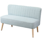 2-Sitzer Sofa, weiche Polsterung, pflegeleichter Bezug, bis 150 kg, 117 x 56,5 x 77 cm, Hellgrün