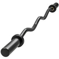 4ft Olympic EZ Curl Bar, Barbell Bar for 2" Weight Plates with Non-Slip Hand Grip 120cm