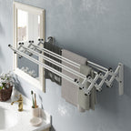 Handtuchhalter, Aluminium, verstellbar, f¨¹r Innen- und Au?enbereich, Silber