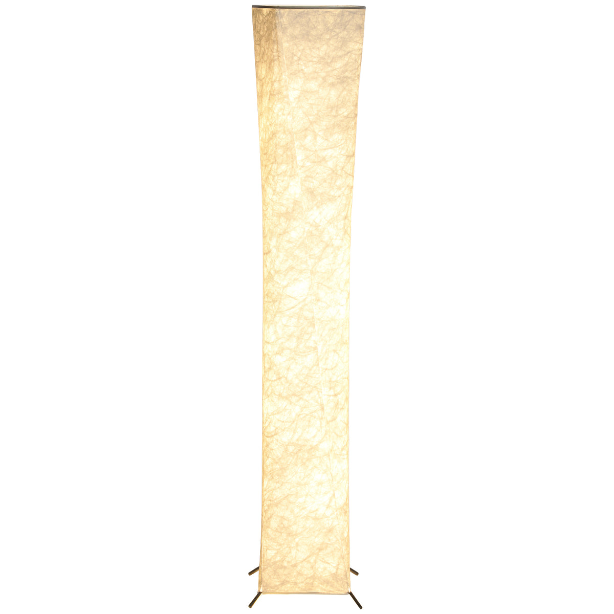 Stehlampe mit Papierschirm, Fußschalter, 3 Helligkeitsstufen, Weiß