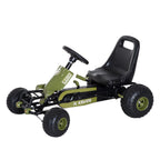 Kids Children Pedal Go Kart Ride on Car Adjustable Seat Braking System for 3 - 6 Years Old Green 99 x 65 x 56 cm