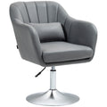 Drehstuhl, höhenverstellbarer Bürostuhl, Polyester, Metall, 60 x 60 x 79-91 cm, Dunkelgrau