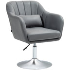 Drehstuhl, höhenverstellbarer Bürostuhl, Polyester, Metall, 60 x 60 x 79-91 cm, Dunkelgrau