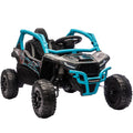 12V Elektrisches Gel?ndefahrzeug f¨¹r Kinder, Fernbedienung, LED-Lichter, Musik, Hupe, f¨¹r Kinder von 3-8 Jahren, Blau