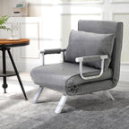 Relaxsessel Liegesessel Sessel, Liegefunktion, G?stebett, 65 cm x 69 cm x 80 cm, Grau