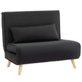 Relaxsessel mit Bettfunktion, f¨¹r 1 Person, Modern-Design, bis 120 kg, 94x78x80cm, Schwarz