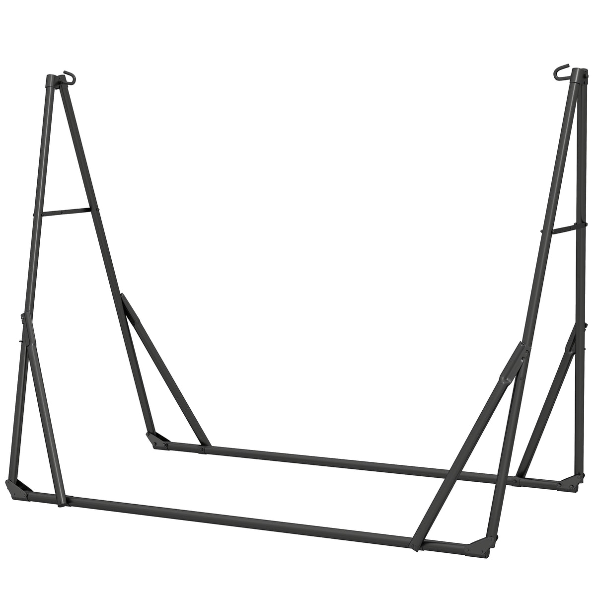 Hängemattengestell für Hängematte verstellbar klappbar tragbar Hängemattenständer mit Tragetasche 290x78x100 cm Schwarz