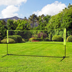 Badmintonnetz Set Faltbares Volleyballnetz 103/120/155H cm Gelb