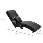 Relaxliege Elektrisch Fernsehsessel Massagesessel mit Liegefunktion 8 Massagepunkten Relaxsessel mit Zero-G Design für Wohnzimmer Kunstleder Schwarz