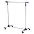 Garderobenständer Kleiderständer mit Rollen Höhenverstellbare und Ausziehbare Kleiderstange Wäscheständer Freistehender Garderobe für Eingangsbereich Edelstahl 86 x 45 x 95 cm