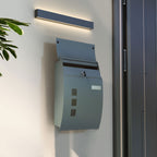 Briefkasten Postkasten, Verriegelung, Standbriefkasten, 2 Schl¨¹ssel, Stahl, 44 cm x 15 cm x 114 cm, Grau