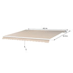 Markise Alu-Markise Gelenkarmmarkise Markise 3m breit Balkon Markise Sonnenschutz Balkon Beige 