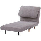2-in-1 Schlafsessel G?stebett, verstellbare Kopfst¨¹tze Cord-Optik 82 cm x 87 cm x 89 cm Grau