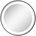 Round LED Bathroom Mirror, Dimmable Lighted Wall-Mounted Mirror with 3 Temperature Colours, Memory Function, Hardwired