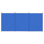 Windschutz faltbar Camping Sichtschutz mit Tragetasche Stahlstangen für Camping Garten Strand 450 x 150 cm Blau