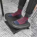 0-30° Three-Height Under-Desk Support Footrest - Black