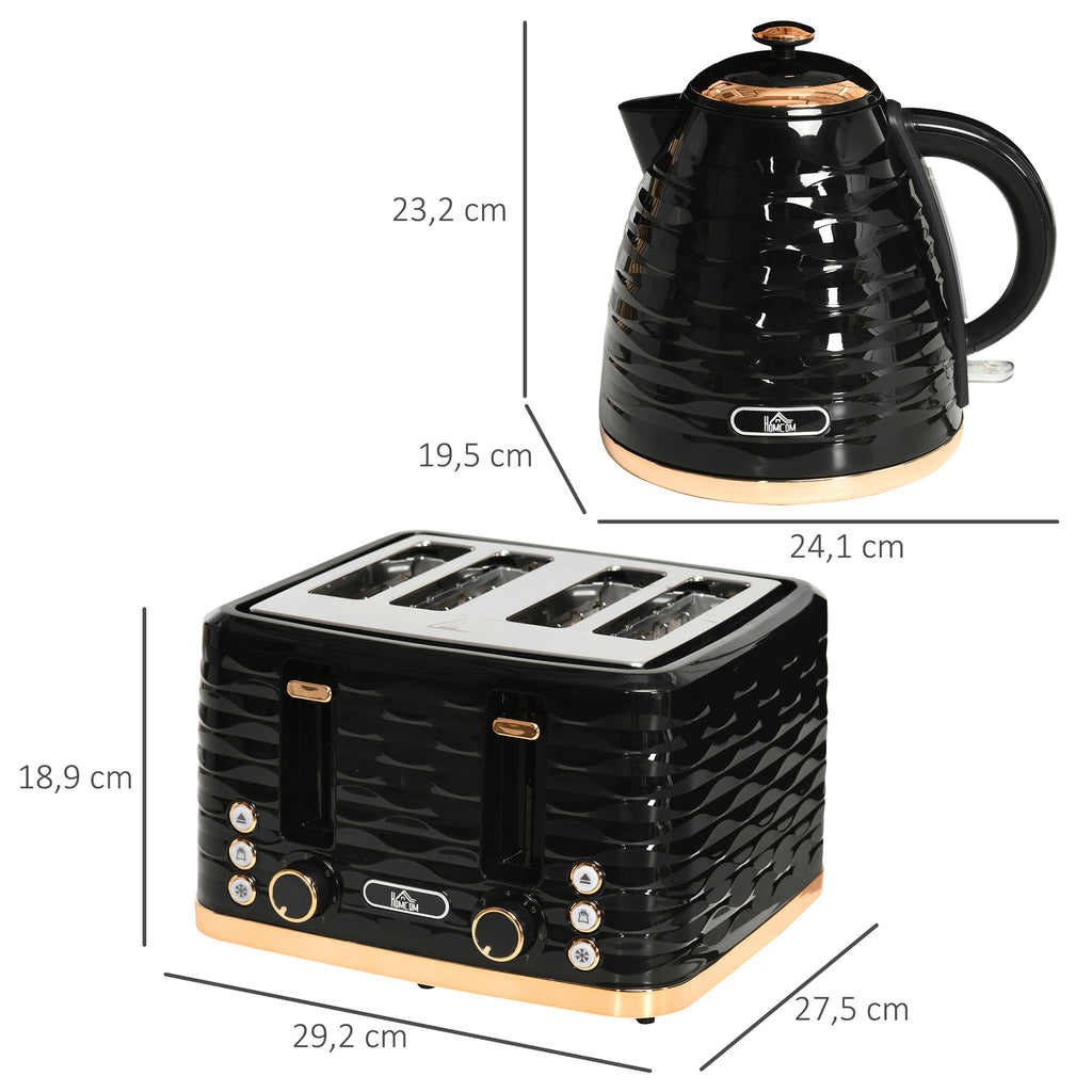 2-in-1 Toaster und Wasserkocher Set, 7 Br?unungsstufen, Auftau- und Aufw?rmfunktion, Grau
