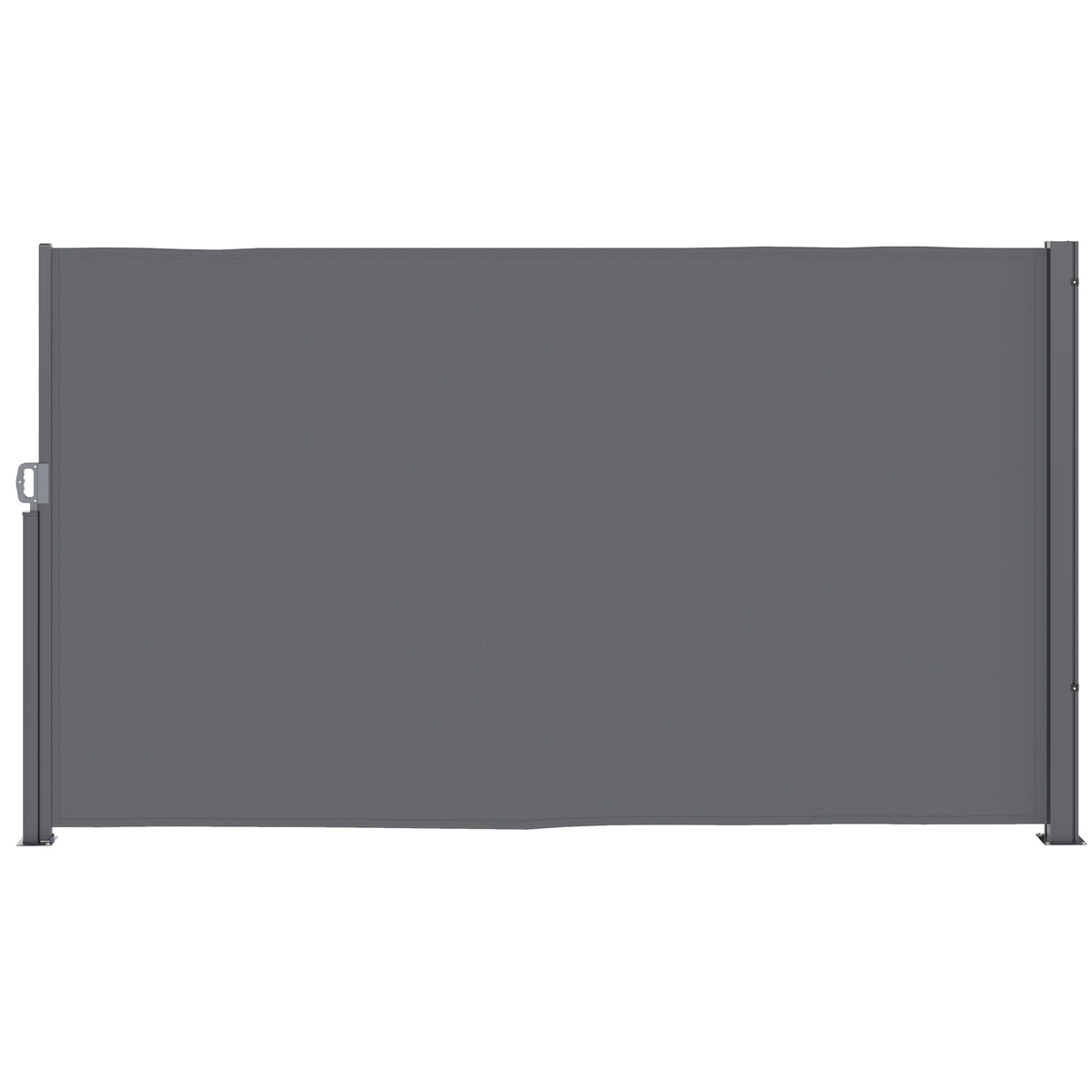 Seitenmarkise ausziehbar blickdicht Sichtschutz mit Wandhalterung Beschichtung 300x180cm Dunkelgrau