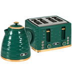 2-in-1 Toaster und Wasserkocher Set, 7 Bräunungsstufen, Auftau- und Aufwärmfunktion, Grün
