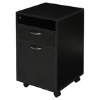 Rollcontainer Schubladencontainer Container, 1 Fach, 1 Regal, 1 Schublade, 40 cm x 3 cm x 60 cm, Schwarz