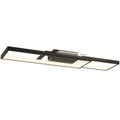 Deckenleuchte LED 43W 4600LM 3000-6000K dimmbare Deckenlampe Flach mit Fernbedienung Wandschalter 70 x 30 x 7 cm Schwarz