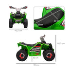 Elektro-Kinderquad, 2,5 km/h, Vorw?rts- & R¨¹ckw?rtsgang, f¨¹r 18-36 Monate, Gr¨¹n