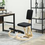 Ergonomischer Kniestuhl, Kniehocker Gesundheitsstuhl für Zuhause, Büro, Meditation Schwarz