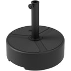 Sonnenschirmständer aus HDPE Befüllbar Schirmständer 18kg/20kg mit Sand Wasser, Rund Schwarz