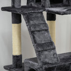 173cm Cat Tree Scratching House, Activity Play Centre, Charcoal Grey