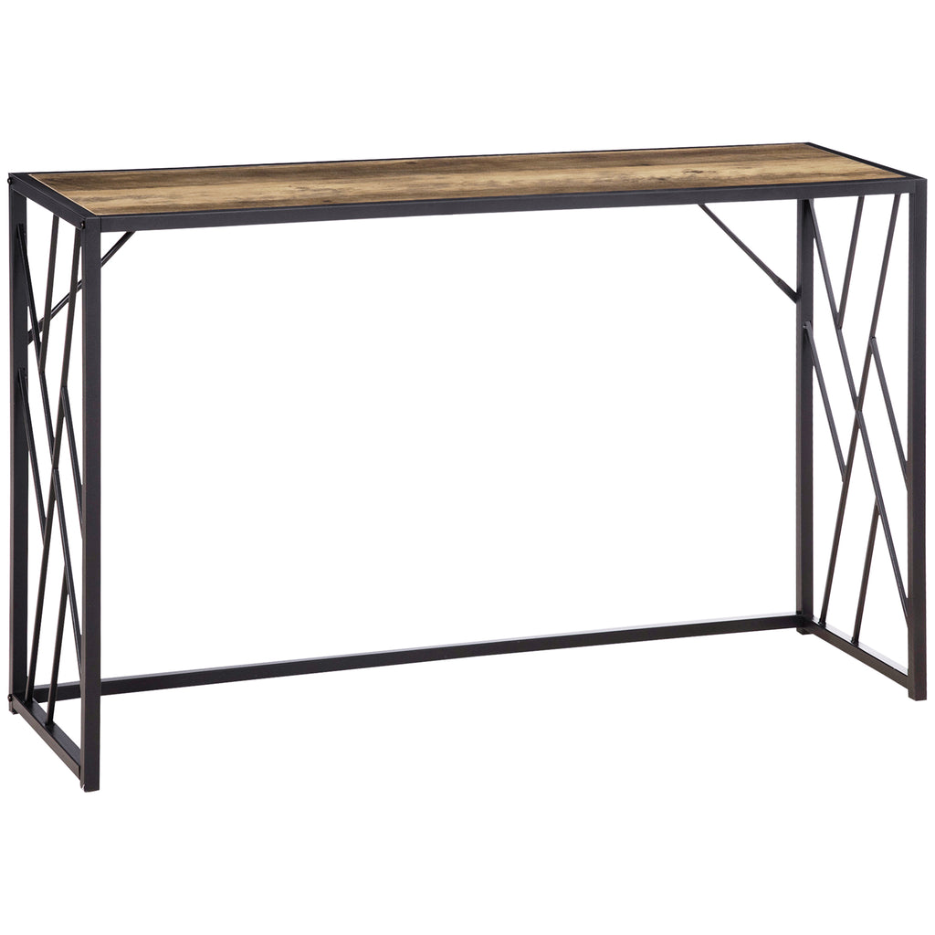Konsole, Flurtisch, Industriedesign, stabiler Metallrahmen, 120 x 35 x 75 cm