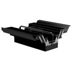 3 Tier Metal Toolbox, 5 Tray Professional Portable Tool Box with Carry Handle for Workshop, 56cmx20cmx34cm, Black