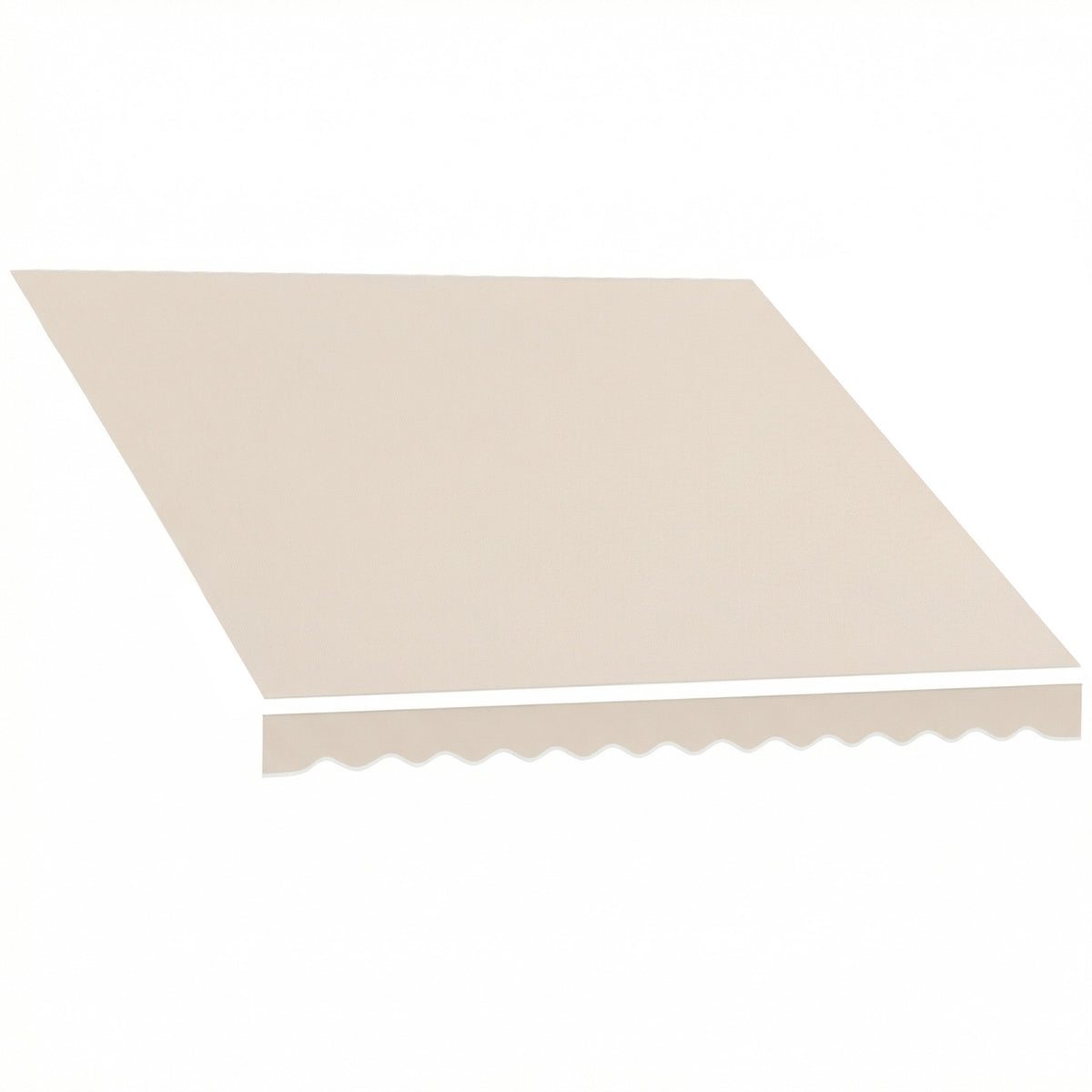 Ersatzstoff für Markise – Sonnenschutzdach UPF 50+ für 3,5 x 2,5 m Rahmen, Cremeweiß